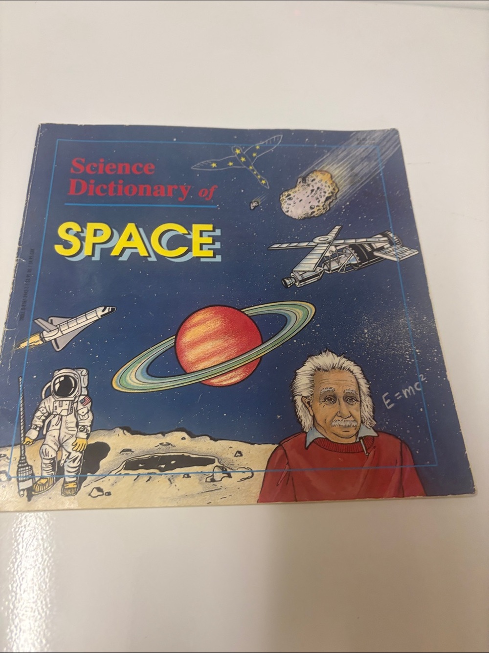 4/$20 Science Dictionary of Space - Blue Illustrated Storage Book Cover